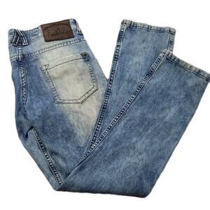 Prefixo Men's Denim Jeans Brazil size 40 Skinny Bleached Distressed Faded READ